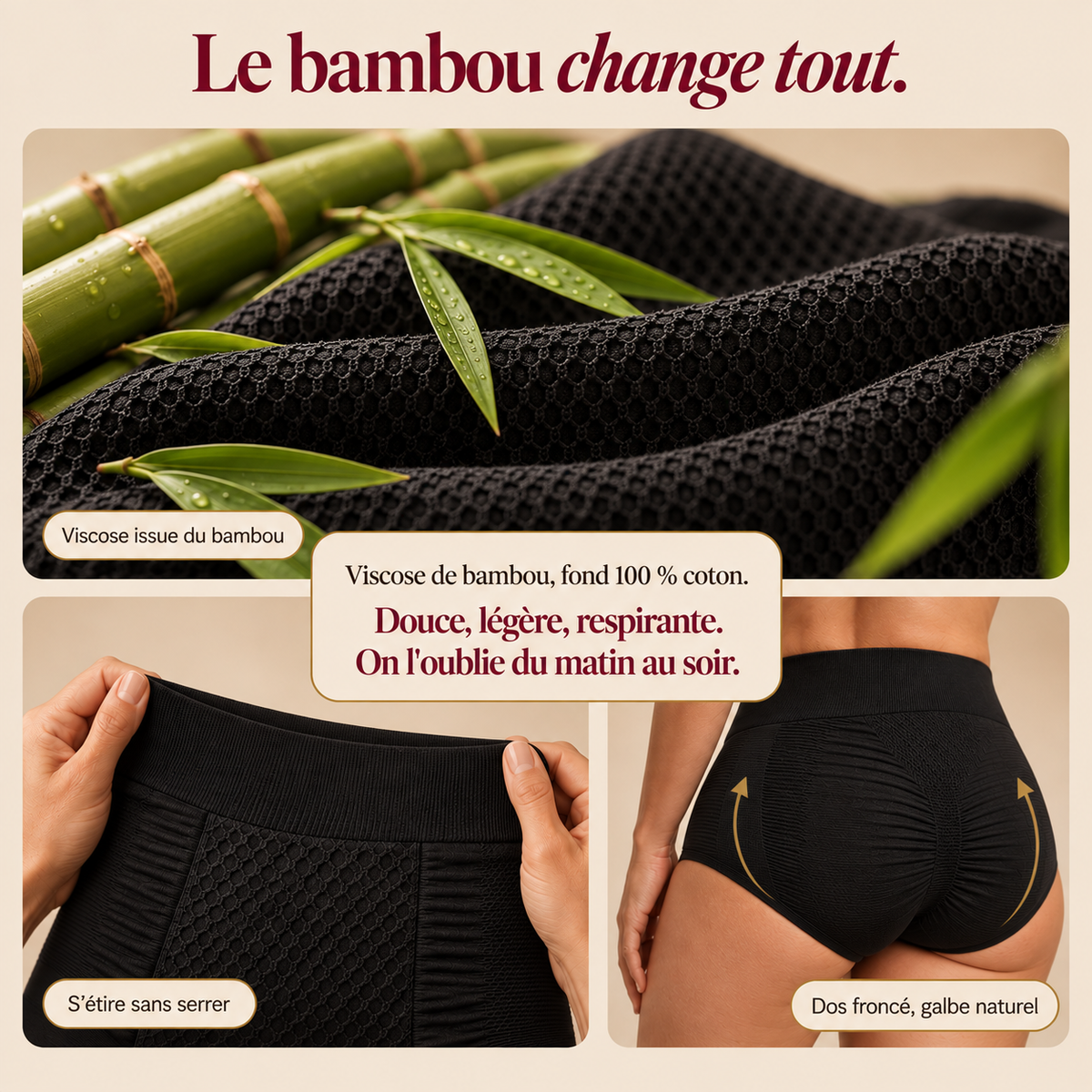 La culotte Séane — galbe doux & bambou